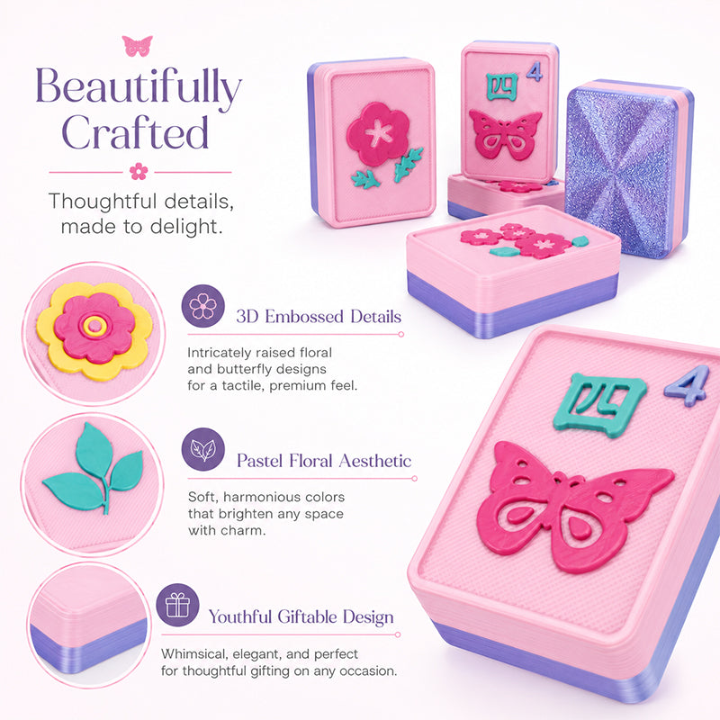 Pink American Mahjong Tile Set (160pc)